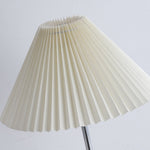 Lynnea Pleated Table Lamp in Chrome & Walnut – Modern Designer Bedside Lighting