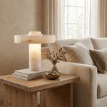 Plinth Natural Alabaster Table Lamp – Sculptural Ambient Lighting