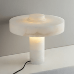 Plinth Natural Alabaster Table Lamp – Sculptural Ambient Lighting