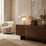 Plinth Natural Alabaster Table Lamp – Sculptural Ambient Lighting
