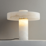 Plinth Natural Alabaster Table Lamp – Sculptural Ambient Lighting