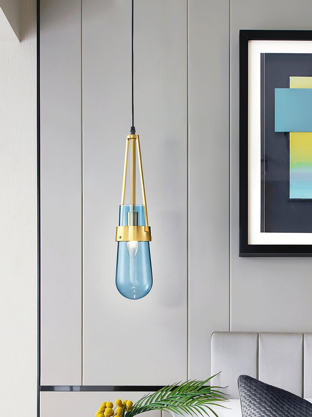 Poble Glass Pendant Light – Modern Designer Ceiling Lamp for Living Spaces