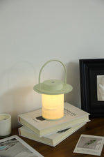 Pod Portable Alabaster Table Lamp with Rechargeable LED
