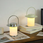 Pod Portable Alabaster Table Lamp with Rechargeable LED