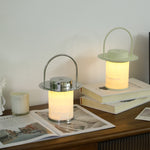 Pod Portable Alabaster Table Lamp with Rechargeable LED