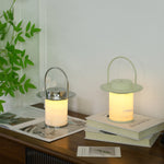 Pod Portable Alabaster Table Lamp with Rechargeable LED