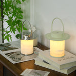 Pod Portable Alabaster Table Lamp with Rechargeable LED