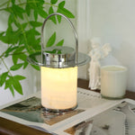 Pod Portable Alabaster Table Lamp with Rechargeable LED