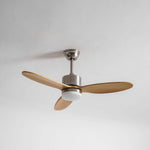 Polaris Ceiling Fan with Dimmable LED Light, 52" Wooden Blades