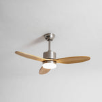 Polaris Ceiling Fan with Dimmable LED Light, 52" Wooden Blades