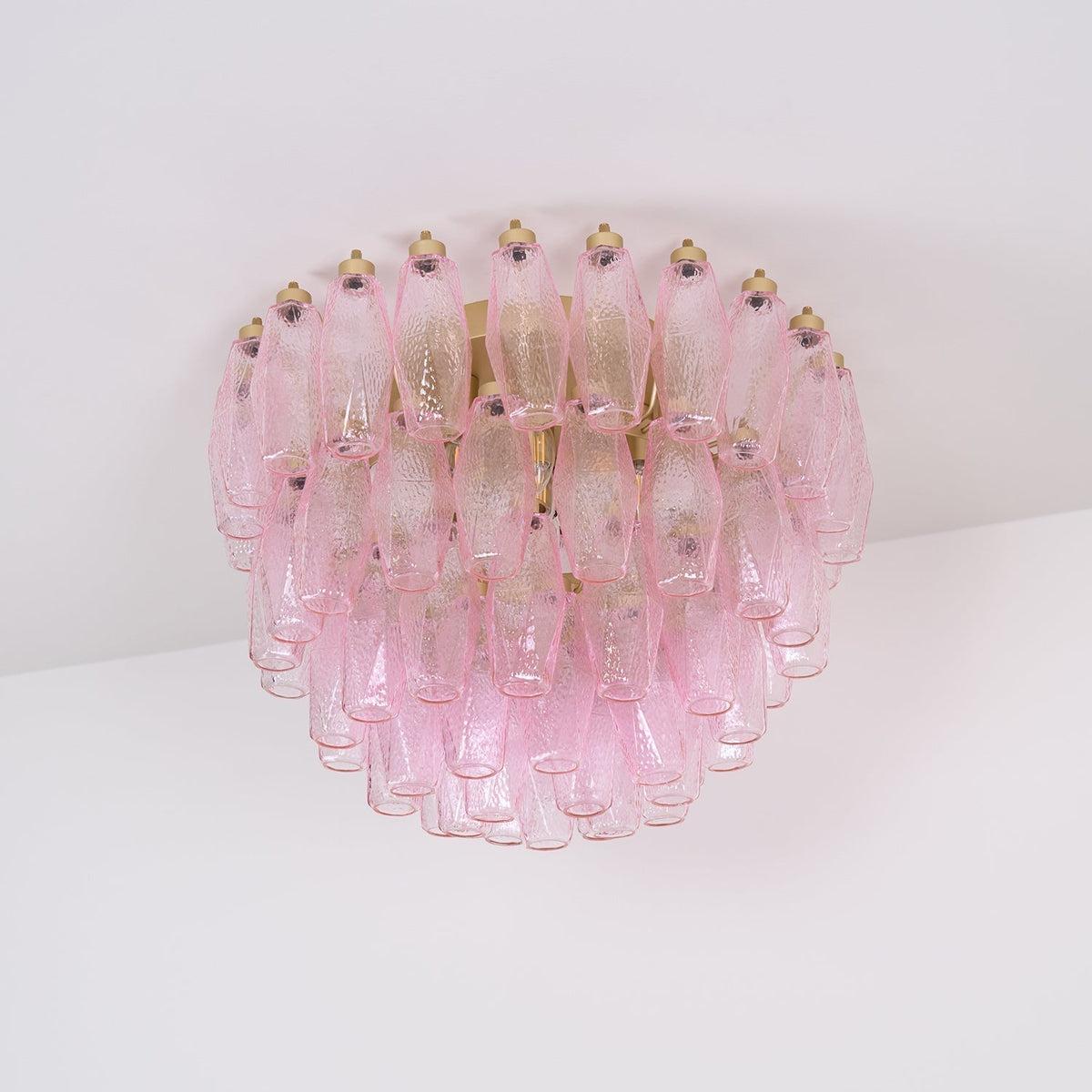 Poliedri Pink Ceiling Light