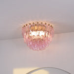 Poliedri Pink Ceiling Light