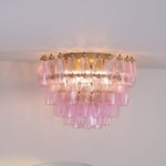 Poliedri Pink Ceiling Light