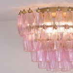 Poliedri Pink Ceiling Light