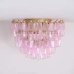 Poliedri Pink Ceiling Light