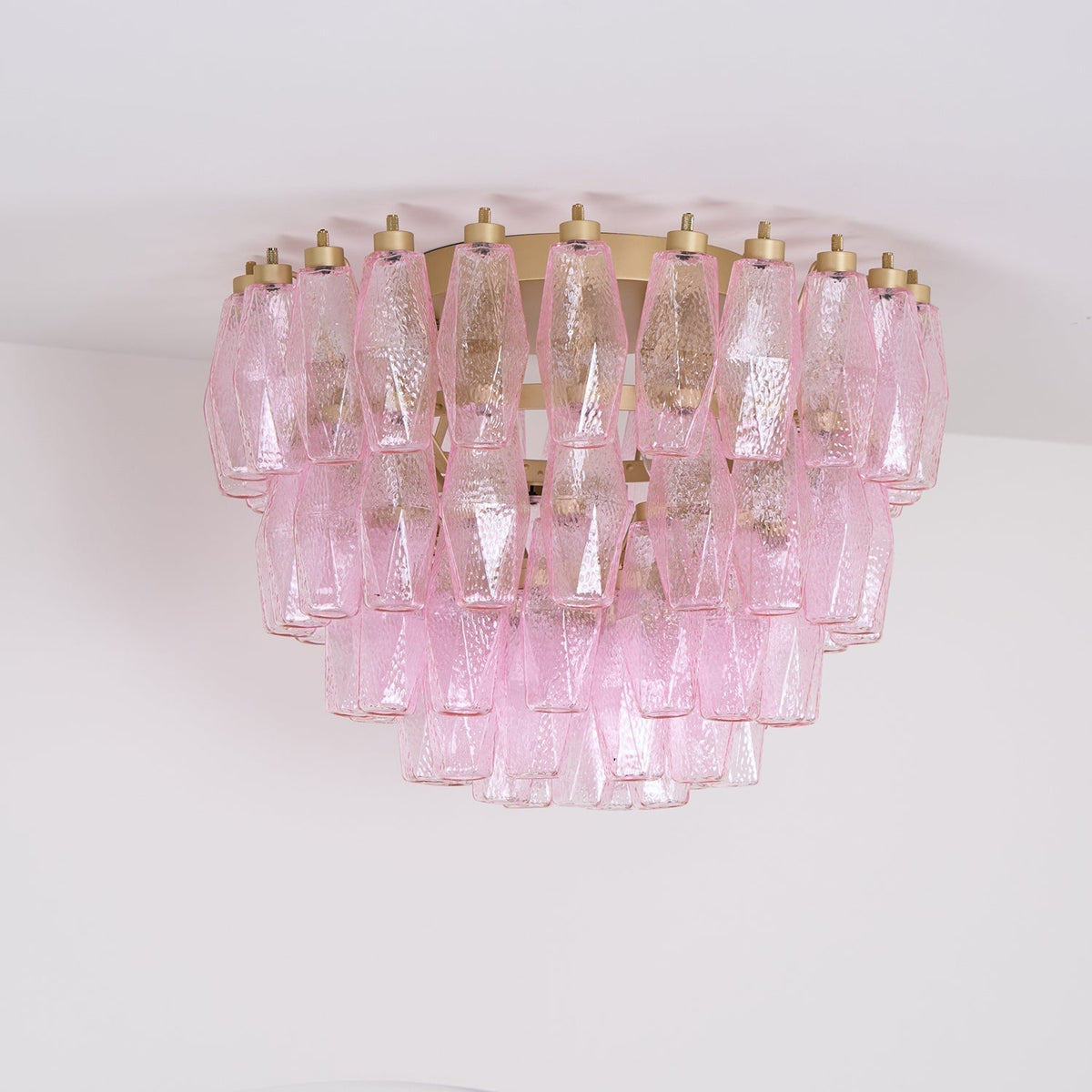 Poliedri Pink Ceiling Light