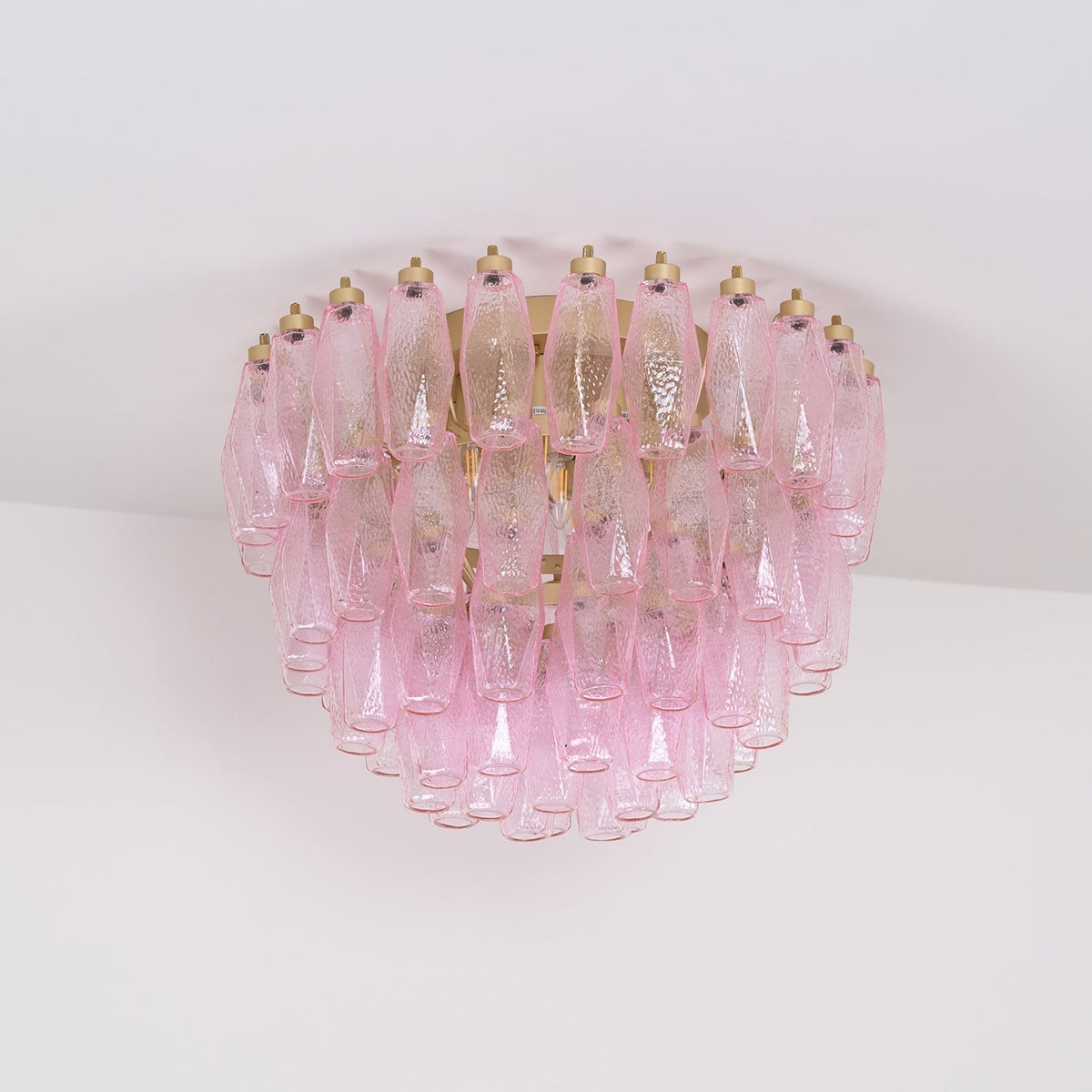 Poliedri Pink Ceiling Light
