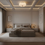 Pompeluna Silk Flush Mount Ceiling Light – Modern Minimalist LED Fixture