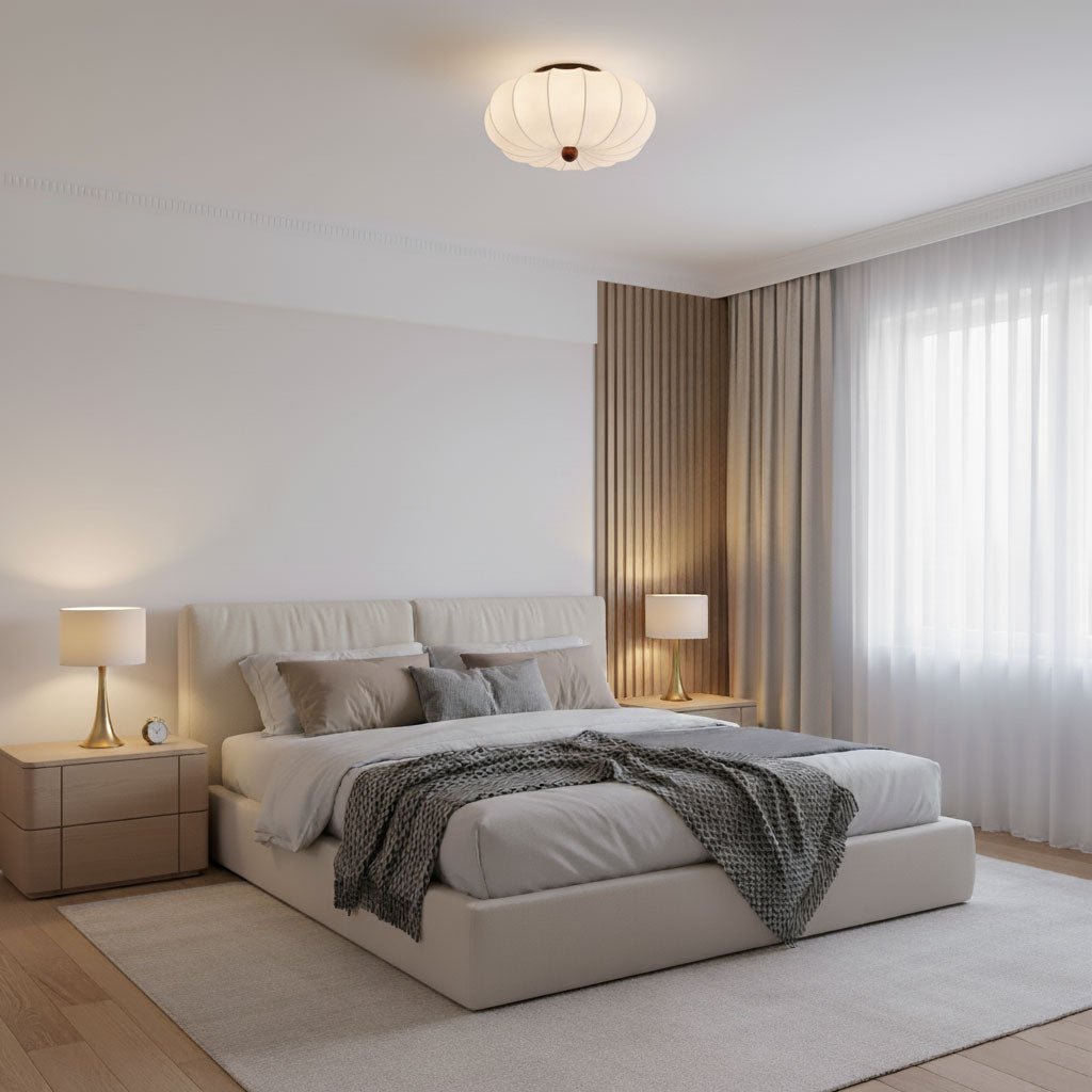 Pompeluna Silk Flush Mount Ceiling Light – Modern Minimalist LED Fixture