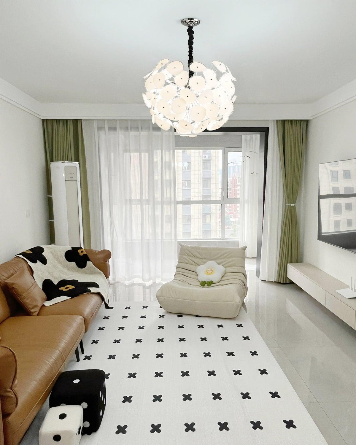 Poppy Glass Globe Chandelier – Modern Chrome & Clear Glass Pendant Light
