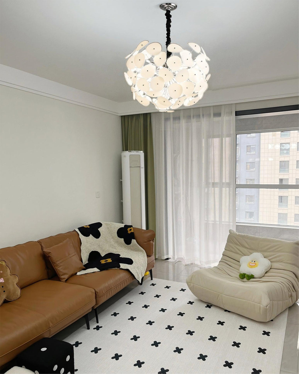 Poppy Glass Globe Chandelier – Modern Chrome & Clear Glass Pendant Light