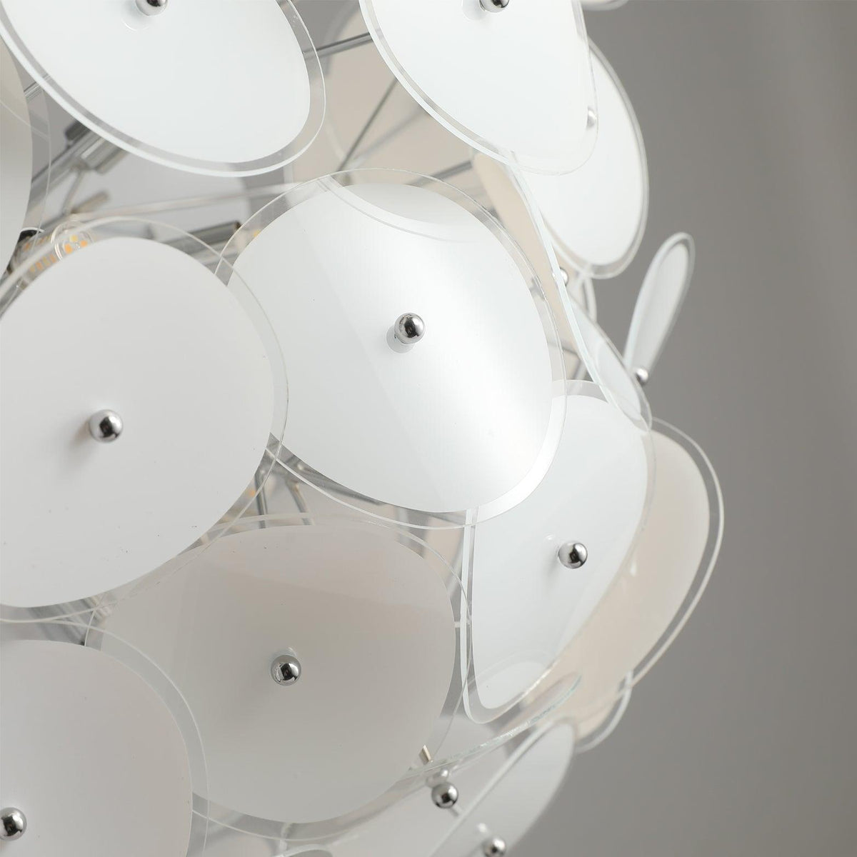 Poppy Glass Globe Chandelier – Modern Chrome & Clear Glass Pendant Light