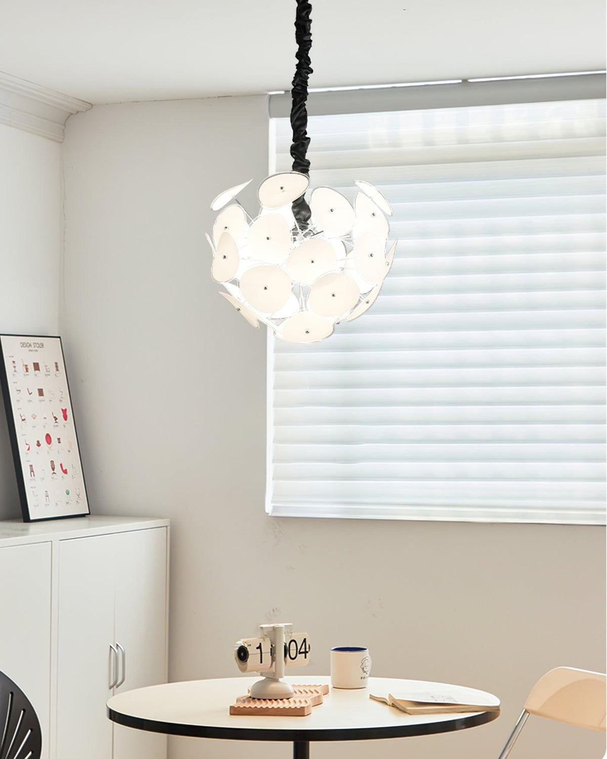 Poppy Glass Globe Chandelier – Modern Chrome & Clear Glass Pendant Light