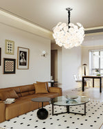 Poppy Glass Globe Chandelier – Modern Chrome & Clear Glass Pendant Light