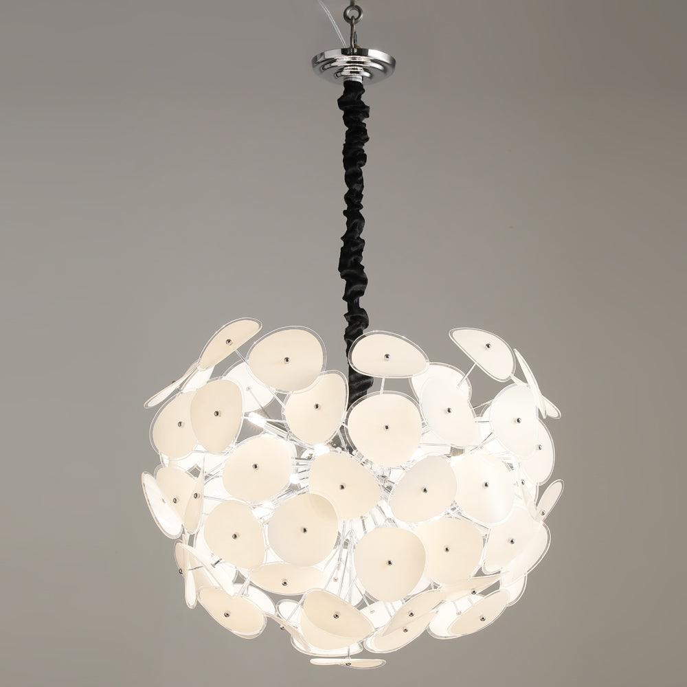 Poppy Glass Globe Chandelier – Modern Chrome & Clear Glass Pendant Light