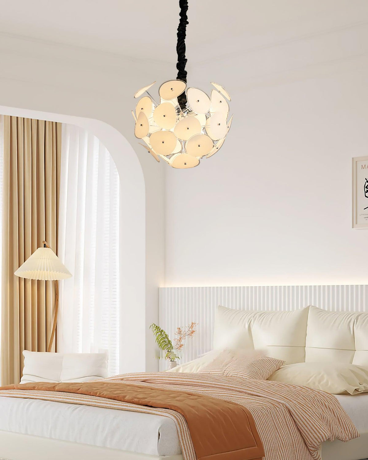 Poppy Glass Globe Chandelier – Modern Chrome & Clear Glass Pendant Light