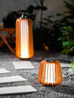 Vakker Portable LED Lantern in Teak and Metal for Outdoor Living