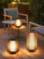 Vakker Portable LED Lantern in Teak and Metal for Outdoor Living