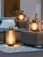 Vakker Portable LED Lantern in Teak and Metal for Outdoor Living