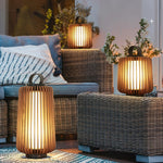 Vakker Portable LED Lantern in Teak and Metal for Outdoor Living