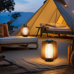 Vakker Portable LED Lantern in Teak and Metal for Outdoor Living
