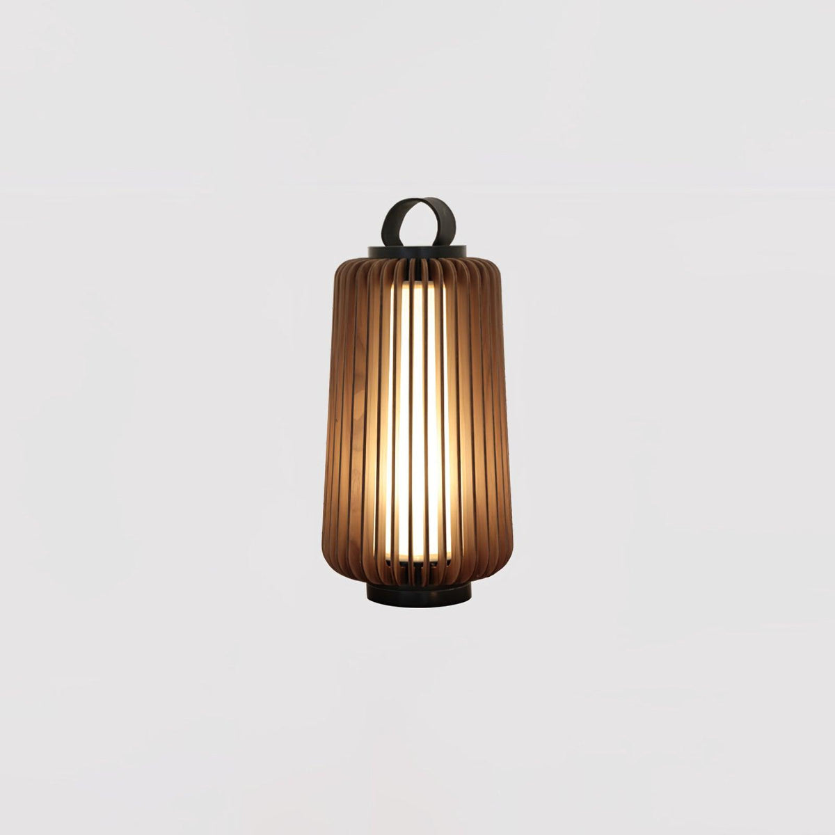 Vakker Portable LED Lantern in Teak and Metal for Outdoor Living