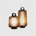 Vakker Portable LED Lantern in Teak and Metal for Outdoor Living