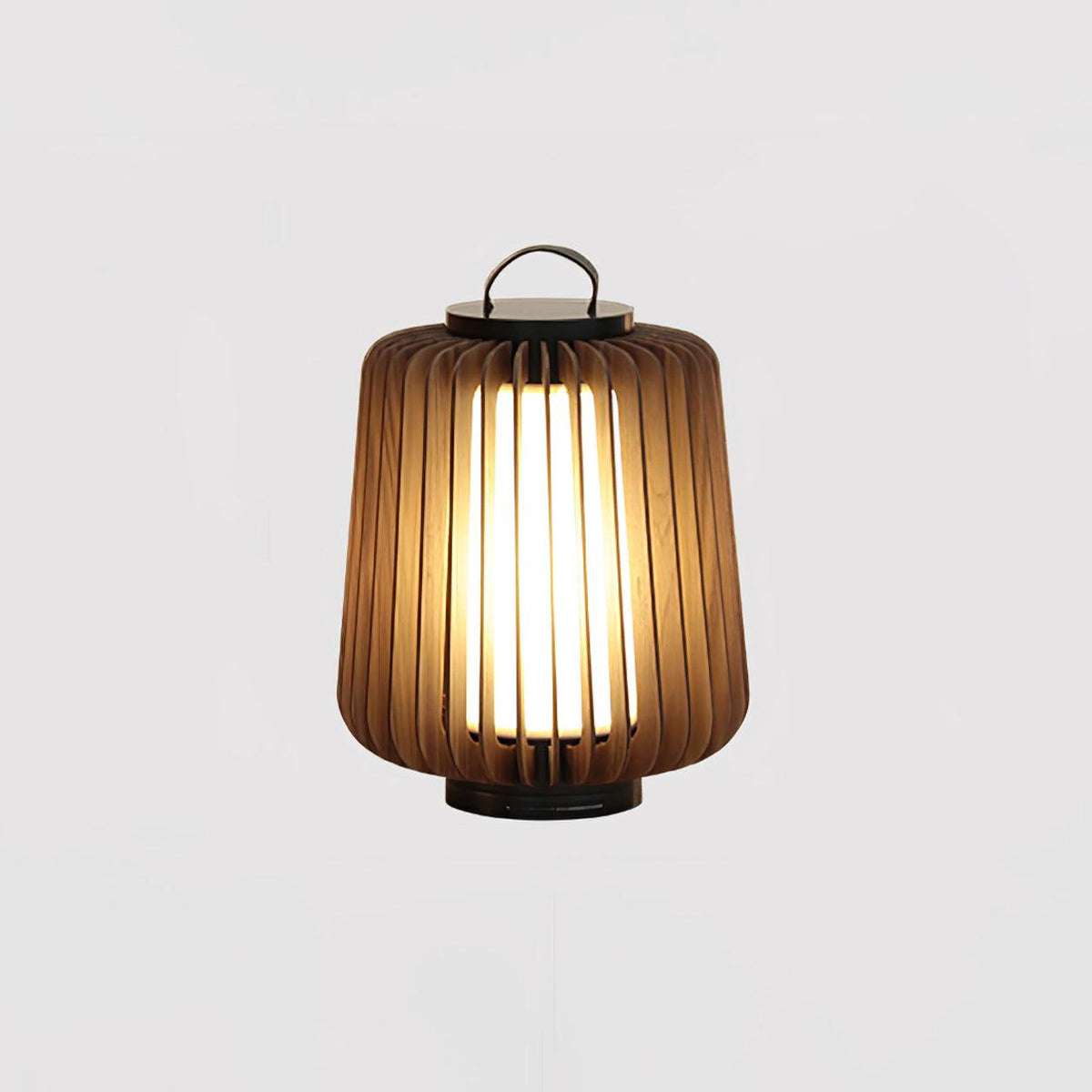 Vakker Portable LED Lantern in Teak and Metal for Outdoor Living