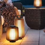 Vakker Portable LED Lantern in Teak and Metal for Outdoor Living