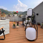 Portable Lantern Outdoor Table Lamp With Solar Panel