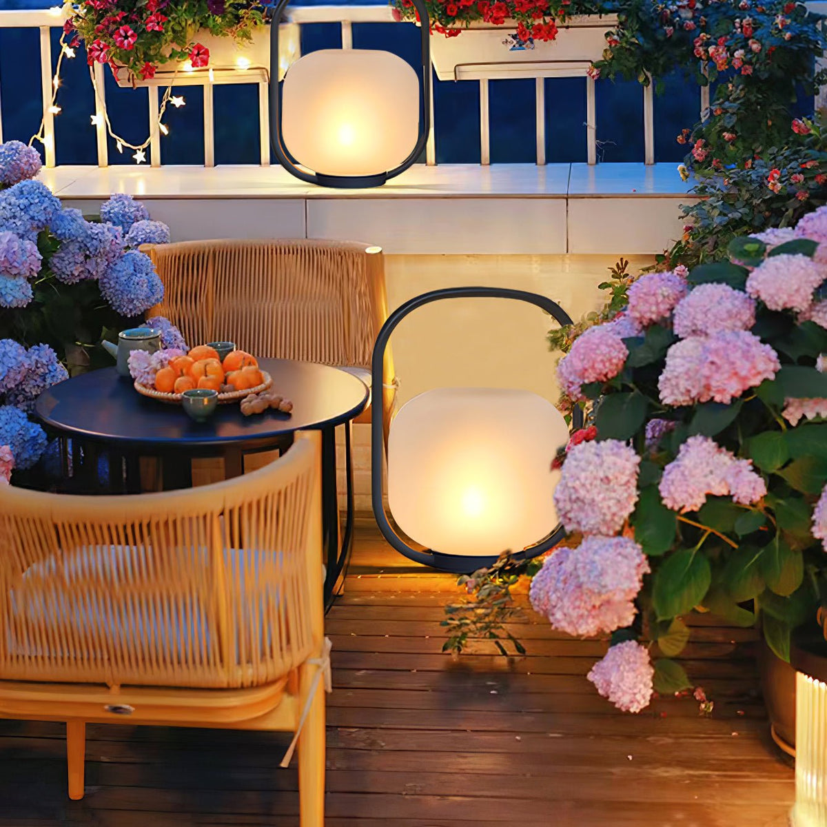 Portable Lantern Outdoor Table Lamp With Solar Panel