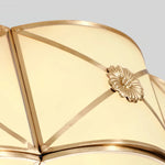 Preston Brass Flush Mount Ceiling Light with Frosted Glass Shade