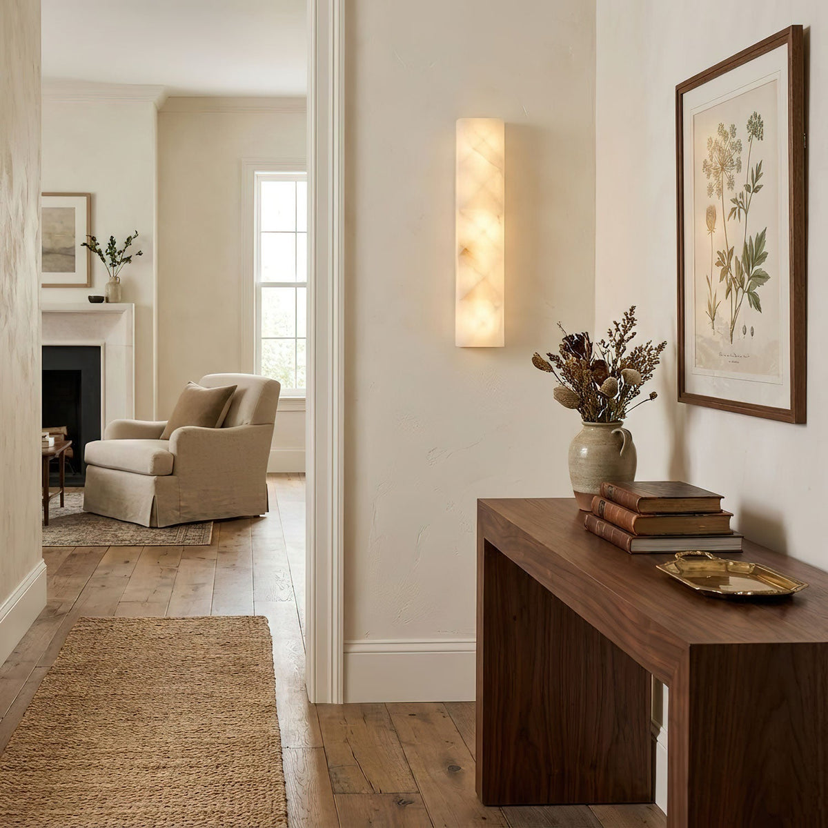 Prism Alabaster LED Wall Sconce – Modern Sculptural Lighting for Bedroom, Hallway & Living Room