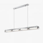 Prism Line Linear LED Pendant Light, Modern Minimalist Metal and Acrylic Chandelier