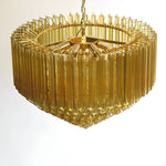 Prism Amber Glass Chandelier – Art Deco Designer Pendant Light