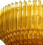 Prism Amber Glass Chandelier – Art Deco Designer Pendant Light