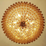 Prism Amber Glass Chandelier – Art Deco Designer Pendant Light