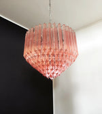 Prism Pink Glass Chandelier | Modern Designer Pendant Light