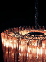 Prism Pink Glass Chandelier | Modern Designer Pendant Light