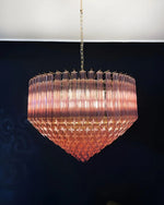 Prism Pink Glass Chandelier | Modern Designer Pendant Light